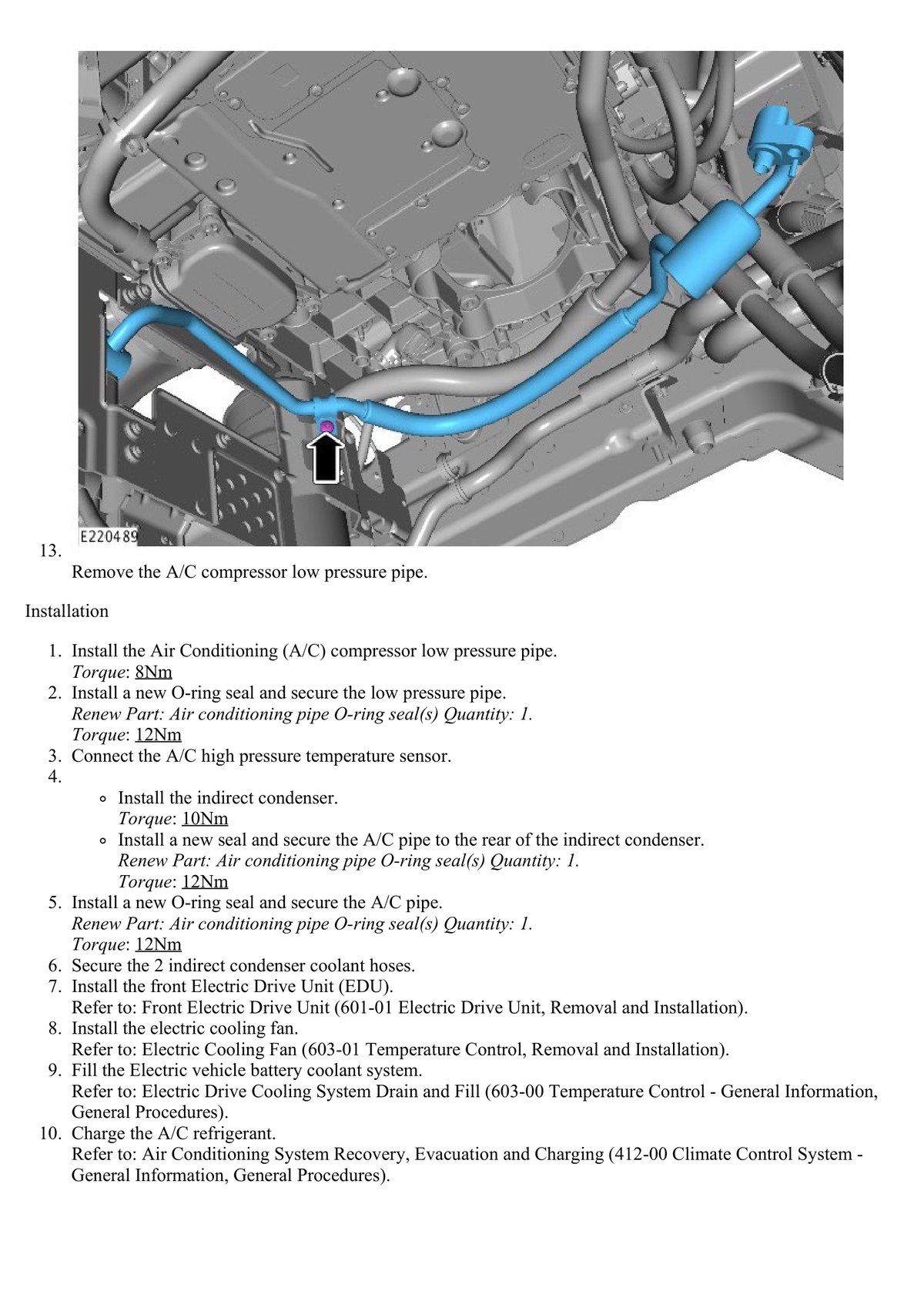 Complete LP pipe routing with all bracket positions